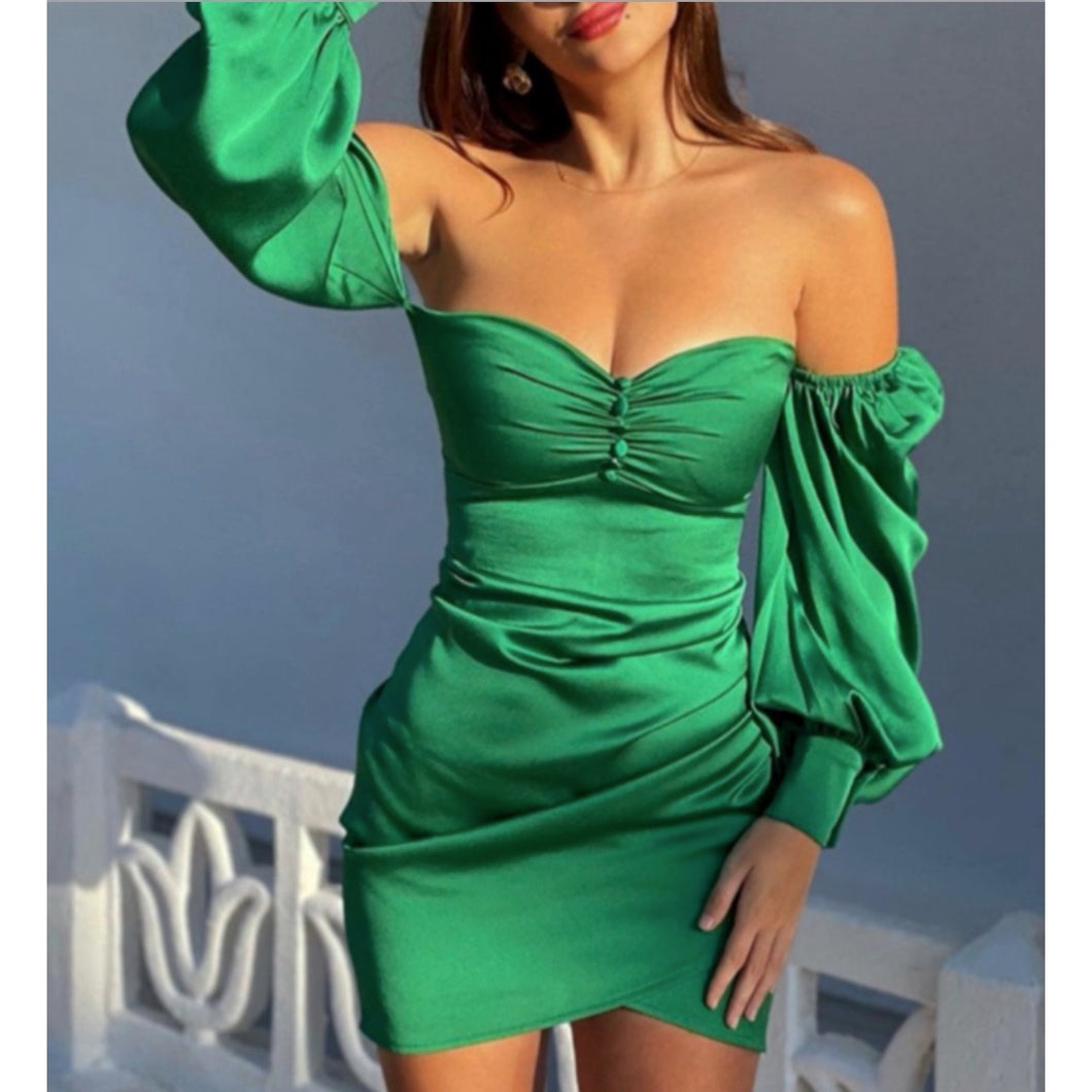 Dress Satin Paris Green