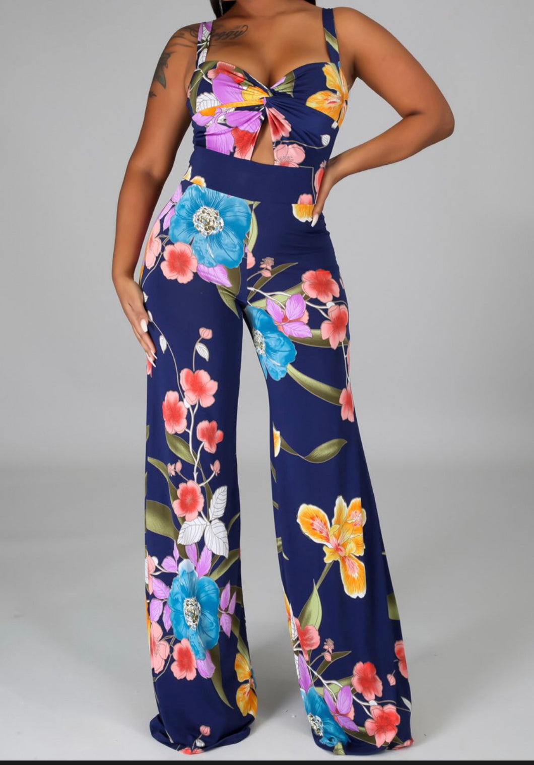 Jumsuit Floral Rose